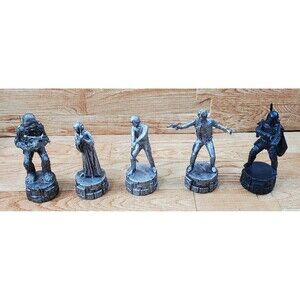Star Wars Silver Black Lot of 5 Chess Pieces 2005 LFL